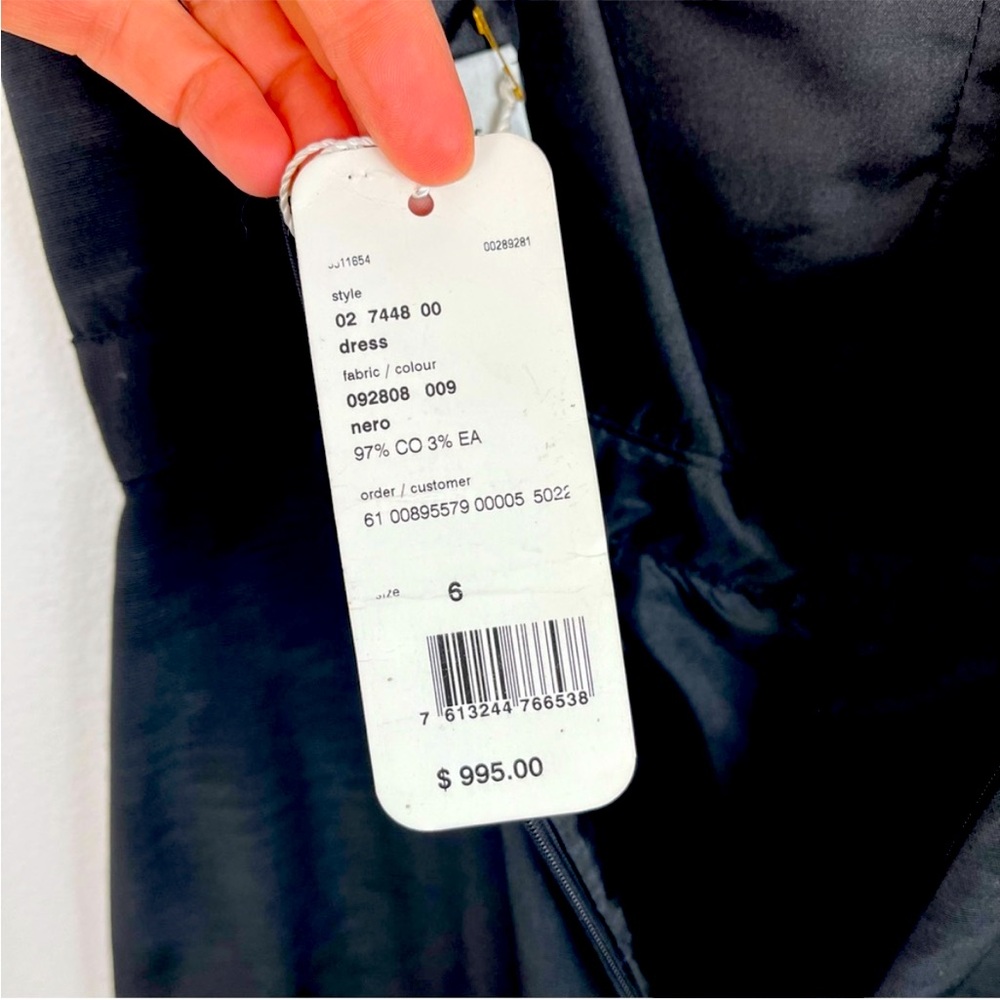 AKRIS PUNTO Black Backless Cocktail Dress NWT